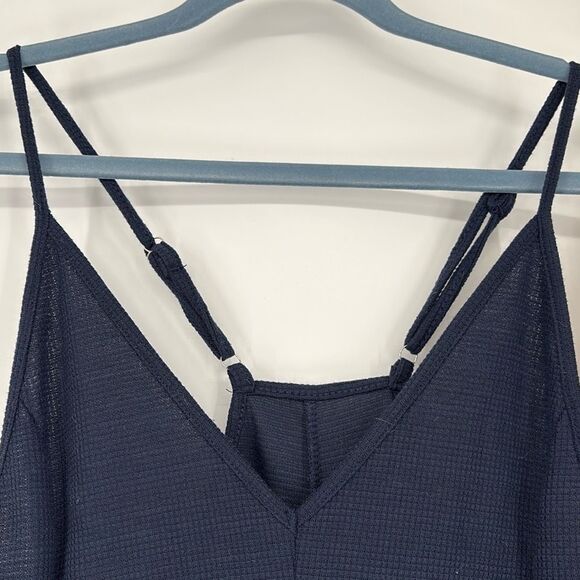 NWOT Casual Jumpsuit Romper Pockets Stretchy‎ Slouchy Navy Size XS - Picture 9 of 16